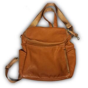 Azaria Cognac Vegan Leather Backpack